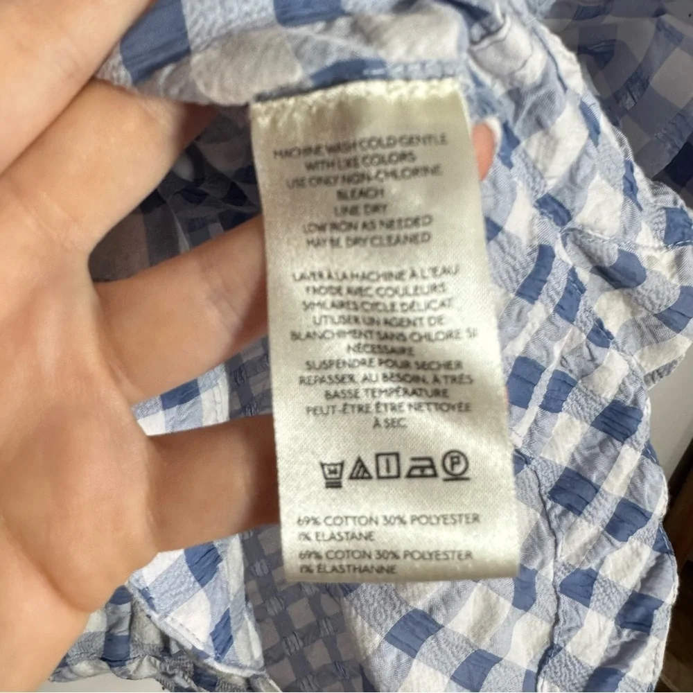 Anthropologie Blue and White Gingham Mini Dress - Picture 6 of 10